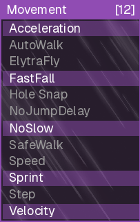 Movement Panel